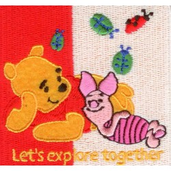 Ecusson Thermocollant Disney WINNIE L'OURSON et PORCINET