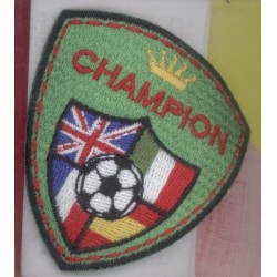 Ecusson Thermocollant brodé CHAMPION FOOTBALL CREA PECAM
