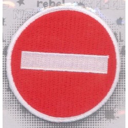 Ecusson Thermocollant brodé PANNEAU SENS INTERDIT CREA PECAM