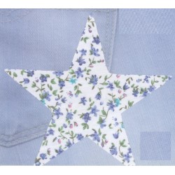 Ecusson PATCHWORK THERMOCOLLANT ETOILE BLEU CREA PECAM