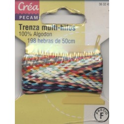 TRESSE FIL COTON MULTI USAGE 198 FILS 50 CM CREA PECAM