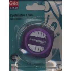 Centimètre automatique METRE  COUTURE rétractable 1.50 mètre VIOLET CREA PECAM