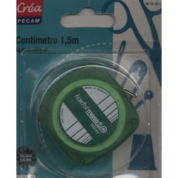 Centimètre automatique METRE  COUTURE rétractable 1.50 mètre VERT CREA PECAM