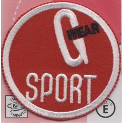 Ecusson Thermocollant brodé G WEAR SPORT CREA PECAM
