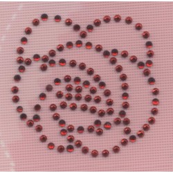 PATCH STRASS THERMOCOLLANT FLEUR ROSE  CREA PECAM