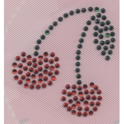 PATCH STRASS THERMOCOLLANT CERISE ROUGE  CREA PECAM