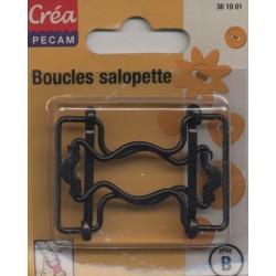 2 BOUCLES SALOPETTES ACIER NOIR CREA PECAM