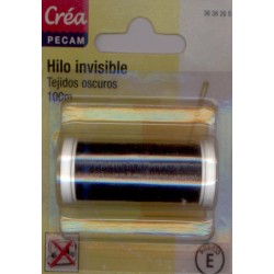 BOBINES FIL INVISIBLE 100M TISSUS FONCES POLYAMIDE  CREA PECAM