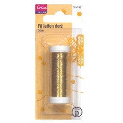 BOBINES FIL laiton doré  20m CREA PECAM