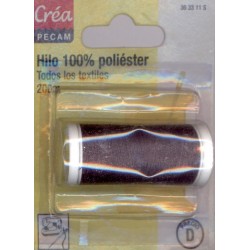 BOBINES FIL 200M polyester ANTHRACITE  tous textiles a main ou machine CREA PECAM