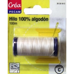 BOBINES FIL 100M COTON ECRU tissus fins et moyens CREA PECAM