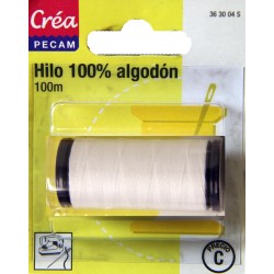 BOBINES FIL 100M COTON BLANC tissus fins et moyens CREA PECAM
