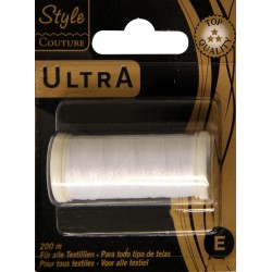 BOBINES FIL 200M polyester BLANC tous textiles a main ou machine CREA PECAM