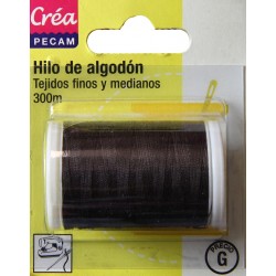 BOBINES FIL 300M COTON N°40 MARRON TISSUS FIN  & MOYEN CREA PECAM