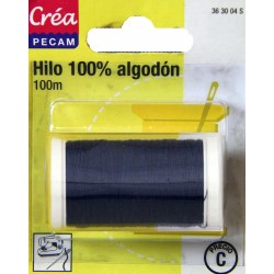 BOBINES FIL 100M COTON MARINE BLEU MARINE tissus fins et moyens CREA PECAM