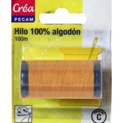 BOBINES FIL 100M COTON CHATAIGNE tissus fins et moyens CREA PECAM