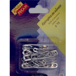 10 épingles à nourrice argentés surêté ASSORTIES 34 A 48MM