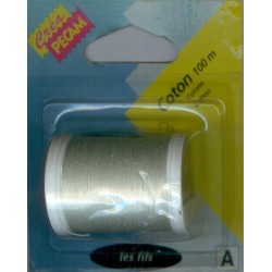 BOBINES FIL 100M COTON GRIS PERLE CREA PECAM