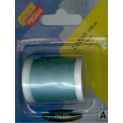 BOBINES FIL 100M COTON VERT D'EAU CREA PECAM