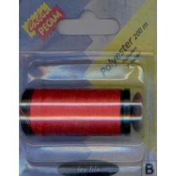 BOBINES FIL 200M polyester ROUGE  tous textiles a main ou machine CREA PECAM
