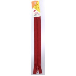 FERMETURES ECLAIR ROUGE 18 CM TISSUS LEGER Créa Pecam