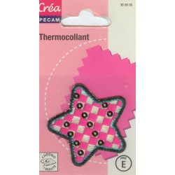 Ecusson Thermocollant ETOILE ROSE DAMIER CREA PECAM