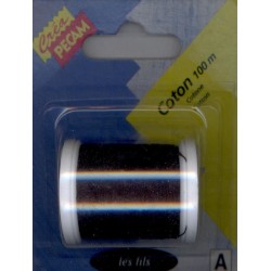 BOBINES FIL 100M COTON NOIR CREA PECAM