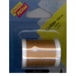BOBINES FIL 100M COTON CHATAIGNE CREA PECAM