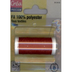 BOBINES FIL 200M 100% polyester tous textiles a main ou machine CREA PECAM
