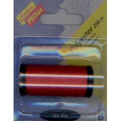 BOBINES FIL 200M polyester ROUGE GRENADE  tous textiles a main ou machine