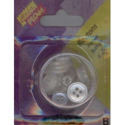 16 BOUTONS NACRES CHEMISE TISSUS LEGER CREA PECAM