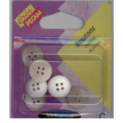 6 BOUTONS aspect corne 15mm CREA PECAM